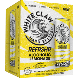 Photo of White Claw Refrshr Alcoholic Lemonade Limon Can 4x330ml 4.0x330ml