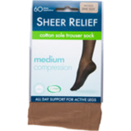 Photo of Sheer Relief Toe Sock Medium Beige 1