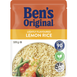 Photo of Ben's Original Lightly Flavoured Lemon Microwave Rice Pouch 250gm