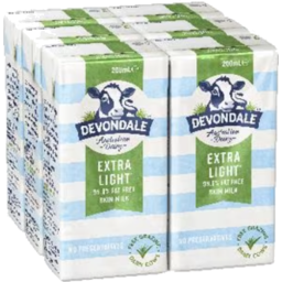 Photo of Devondale Extra Light Milk 6x200ml