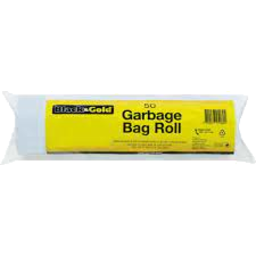 Photo of Black & Gold Garbage Bags Roll 50pk