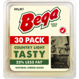 Photo of Bega Country Light Tasty Natural Cheese Slices 500g