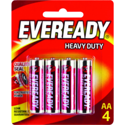 Photo of Eveready Red Label Heavy Duty AA Batteries 4 Pack