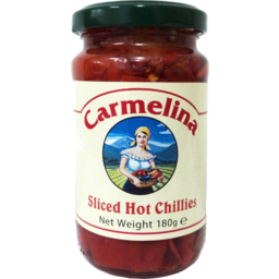 Photo of Carmelina Sliced Hot Chillies 180g