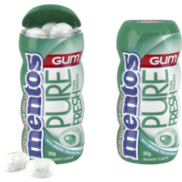 Photo of Mentos Pure Fresh Spearmint Sugar Free Chewing Gum Pocket Bottle 30g 30g