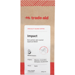 Photo of Trade Aid Coffee Impact Blend Beans 200g