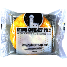 Photo of Byron Gourmet Pies Organic Steak 220g