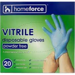Photo of Home Force Gloves P/Fr Vitrile 20pk
