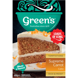 Photo of Greens Temptations Supreme Carrot Cake Mix