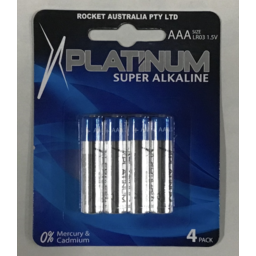 Photo of Platinum S/Alkaline Aaa 4pk