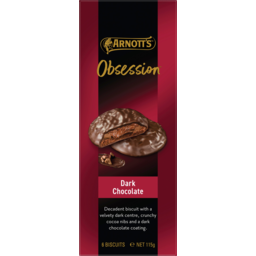 Photo of Arnotts Obsession Dark Chocolate Biscuits 115g
