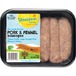 Photo of Freedom Farms Pork & Fennel Sausages 