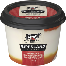 Photo of Gippsland Dairy Mango & Blood Orange Twist Yogurt 720g