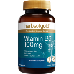 Photo of HERBS OF GOLD Vitamin B6 100mg 60t