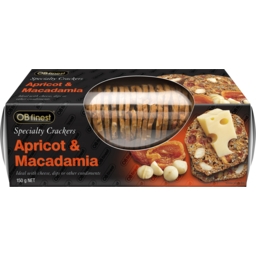 Photo of Ob Finest Specialty Crackers Apricot & Macadamia 150g 150g