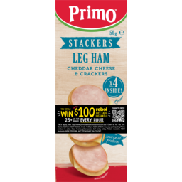 Photo of Primo Stackers Leg Ham Cheddar Cheese & Crackers