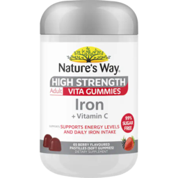 Photo of Natures Way Vita Gummies Iron High Strength Adult 65 Pack