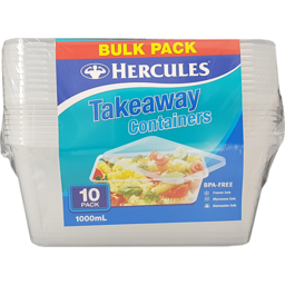 Photo of Hercules Takeaway Containers 10pk