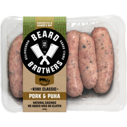 Photo of Beard Bros Pork&Puha Sausages