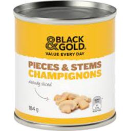 Photo of Black & Gold Champignon Pieces & Stems