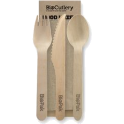 Photo of Biopack Wooden Cutlery 24piece