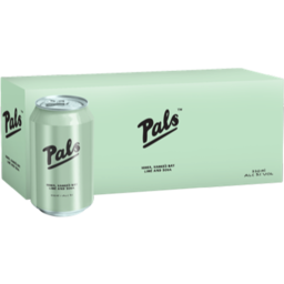 Photo of Pals Vodka, Hawke's Bay Lime & Soda 10x330ml Cans