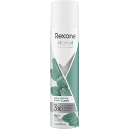 Photo of Rexona Women 96h Clinical Aerosol Antiperspirant Deodorant Eucalyptus & Mint Scent 180ml