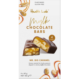Photo of Health Lab Mr Big Caramel Mylke Chocolate Bars 4 Pack 160g