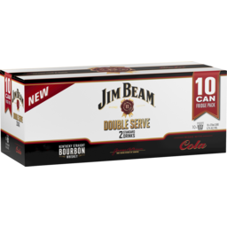 Photo of Jim Beam White Double Serve & Cola Can 10 Pack
