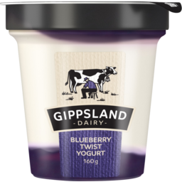 Photo of Gippsland Dairy Blueberry Twist Yogurt 160g