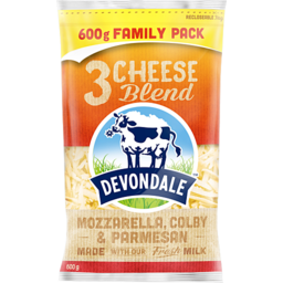 Photo of Devondale 3 Cheese Shredded Blend 600g