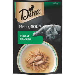 Photo of Dine Melting Soup Adult Wet Cat Food Tuna & Chicken Pouch