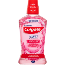 Photo of Colgate Plax Antibacterial Mouthwash Gentle Mint, Alcohol Free, Bad Breath Control 500ml