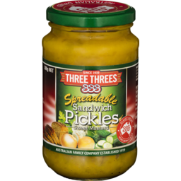 Photo of Three Threes Spreadable Sandwich Pickles Sweet Mustard 390gm