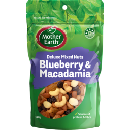 Photo of Mother Earth Deluxe Mixed Nuts Blueberry & Macadamia 140g