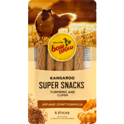 Photo of Bow Wow Kangaroo Super Snacks Turmeric And Cumin Hip & Joint Formula Sticks 5 Pack