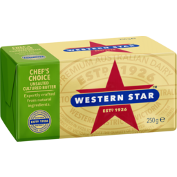Photo of Western Star Chef's Choice Unsalted Cultured Butter 250gm