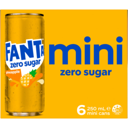 Photo of Fanta Zero Sugar Pineapple Mini Cans
