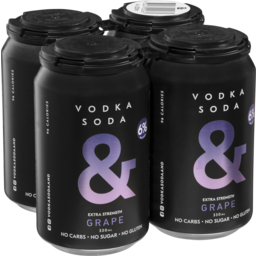 Photo of Vodka Soda & Black Grape 6% X 4 4x330ml