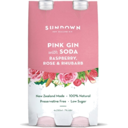 Photo of Sundown Pink Gin with Soda Bottles