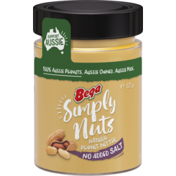 Photo of Bega Peanut Butter Simply Nuts No Added Salt 325g