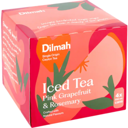 Photo of Dilmah Iced Tea Pink Grapefruit & Rosemary 4 Pack