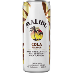 Photo of Malibu Pre-Mixed Alcoholic Drink Cola 250ml