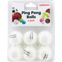 Photo of Korbond Ping Pong Ball 6pk