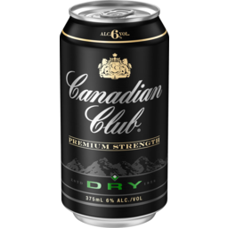 Photo of Canadian Club Premium Strength Whisky & Dry 6% Can 375ml