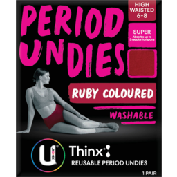 Photo of U By Kotex Reusable Undies Size 6-8 Super Washable High Waisted Single Pack
