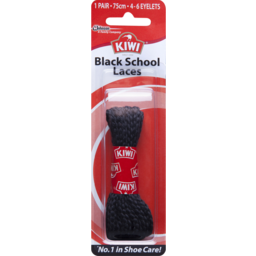 Photo of Kiwi School Shoe Laces Black 75cm 75cm