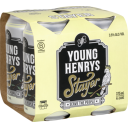 Photo of Young Henrys Stayer Mid Strength 4 Can Wrap 375ml