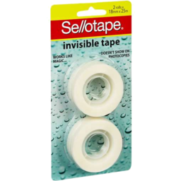 Photo of Sellotape Invisible Tape 18mmx25m 2pk