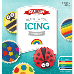 Photo of Queen Ready To Roll Rainbow Icing